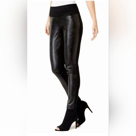 Sz 14 or 1X INC International Concepts Curvy Faux-Leather Leggings - Picture 1 of 7